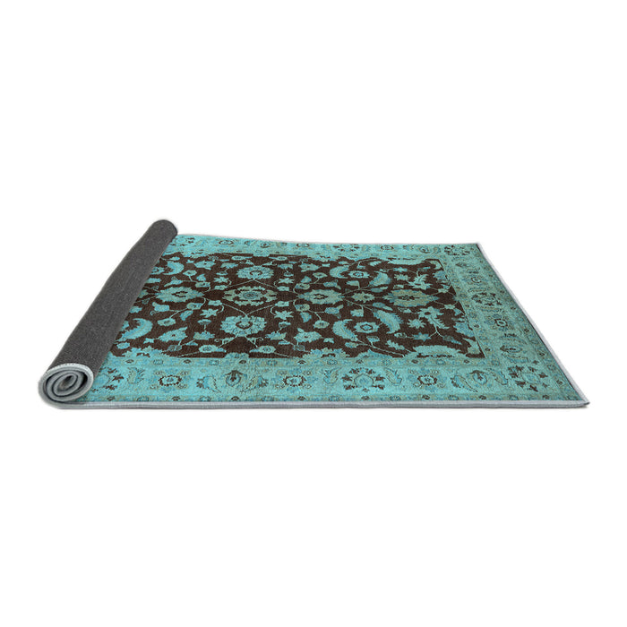 Sideview of Oriental Light Blue Industrial Rug, urb3079lblu