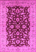 Machine Washable Oriental Pink Industrial Rug, wshurb3079pnk