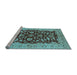 Sideview of Machine Washable Oriental Light Blue Industrial Rug, wshurb3079lblu