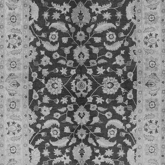 Machine Washable Oriental Gray Industrial Rug, wshurb3079gry
