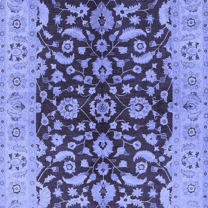 Machine Washable Oriental Blue Industrial Rug, wshurb3079blu
