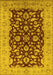 Machine Washable Oriental Yellow Industrial Rug, wshurb3079yw