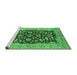 Sideview of Machine Washable Oriental Emerald Green Industrial Area Rugs, wshurb3079emgrn