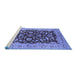 Sideview of Machine Washable Oriental Blue Industrial Rug, wshurb3079blu