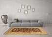 Machine Washable Oriental Brown Industrial Rug in a Living Room,, wshurb3079brn