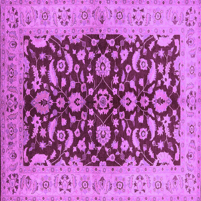 Square Machine Washable Oriental Purple Industrial Area Rugs, wshurb3079pur