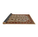 Sideview of Mid-Century Modern Mahogany Brown Oriental Rug, urb3080