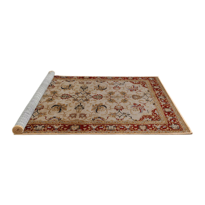 Sideview of Machine Washable Industrial Modern Mahogany Brown Rug, wshurb3080
