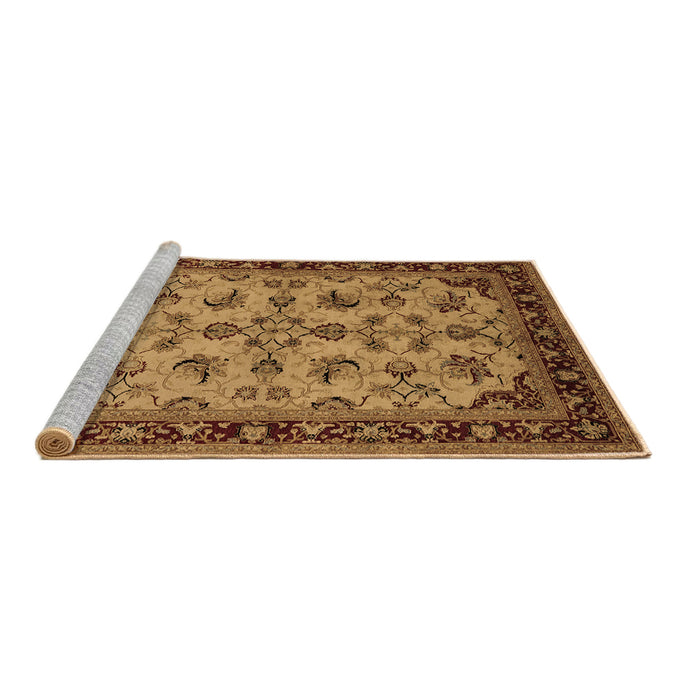Sideview of Machine Washable Oriental Brown Industrial Rug, wshurb3080brn