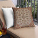 Front View of Mid-Century Modern Urban Square Mahogany Brown Throw Pillow, 18 inch by 18 inch, pwurb3080