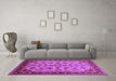 Machine Washable Oriental Purple Industrial Area Rugs in a Living Room, wshurb3080pur