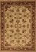 Machine Washable Oriental Brown Industrial Rug, wshurb3080brn