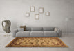 Machine Washable Oriental Brown Industrial Rug in a Living Room,, wshurb3080brn