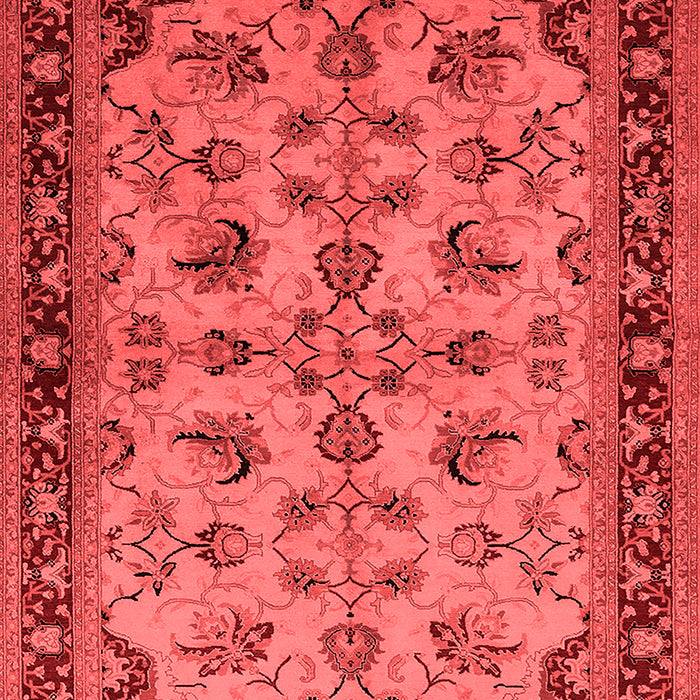 Machine Washable Oriental Red Industrial Rug, wshurb3080red