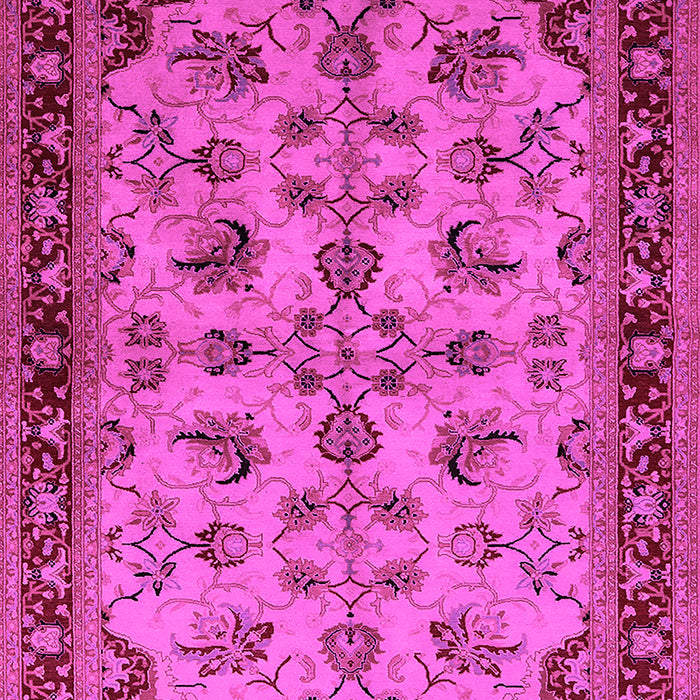 Machine Washable Oriental Pink Industrial Rug, wshurb3080pnk