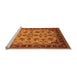 Sideview of Machine Washable Oriental Orange Industrial Area Rugs, wshurb3080org