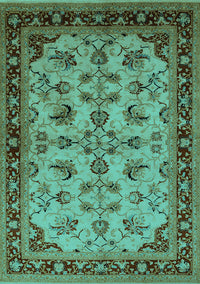 Oriental Turquoise Industrial Rug, urb3080turq