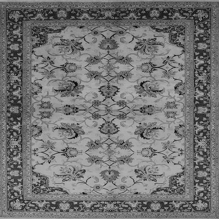 Square Machine Washable Oriental Gray Industrial Rug, wshurb3080gry