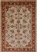 Mid-Century Modern Mahogany Brown Oriental Rug, urb3080