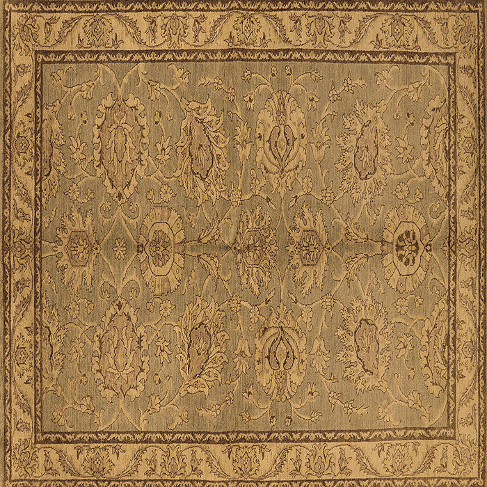 Square Machine Washable Oriental Brown Industrial Rug, wshurb3081brn