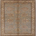 Square Mid-Century Modern Sienna Brown Oriental Rug, urb3081