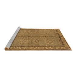 Sideview of Machine Washable Oriental Brown Industrial Rug, wshurb3081brn