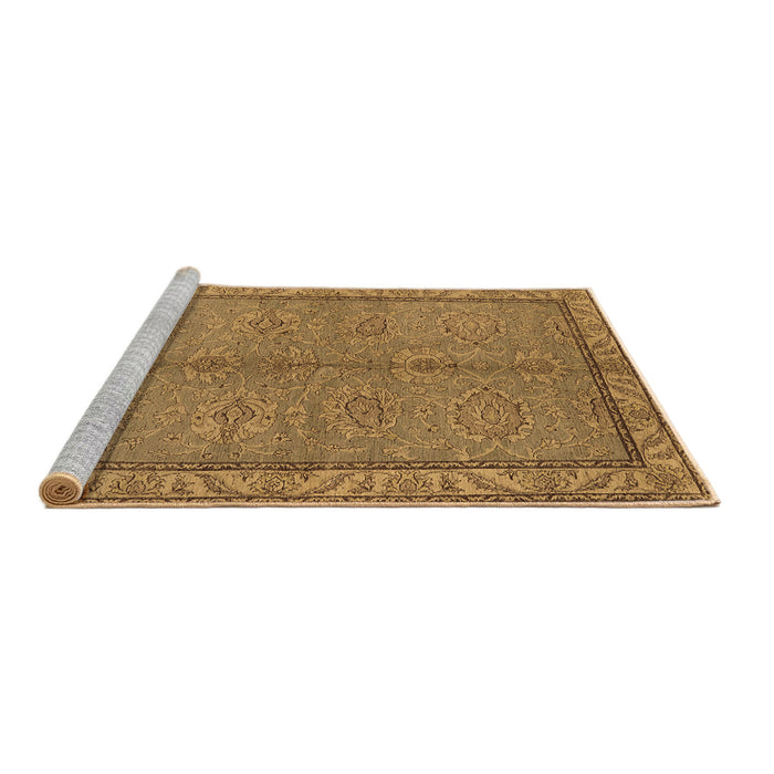 Sideview of Machine Washable Oriental Brown Industrial Rug, wshurb3081brn