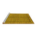 Sideview of Machine Washable Oriental Yellow Industrial Rug, wshurb3081yw