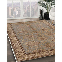 Mid-Century Modern Sienna Brown Oriental Rug, urb3081