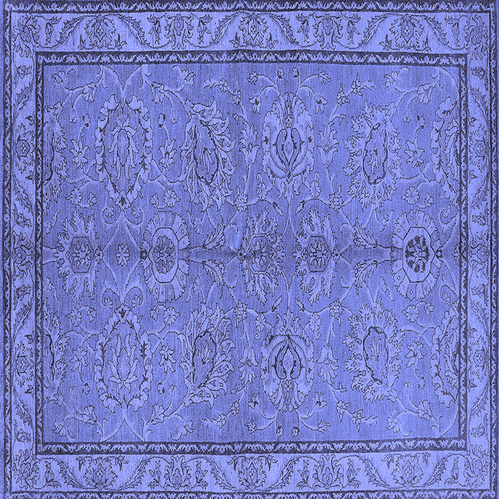 Square Oriental Blue Industrial Rug, urb3081blu
