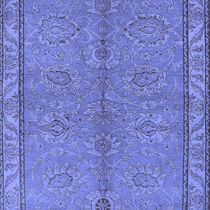 Machine Washable Oriental Blue Industrial Rug, wshurb3081blu