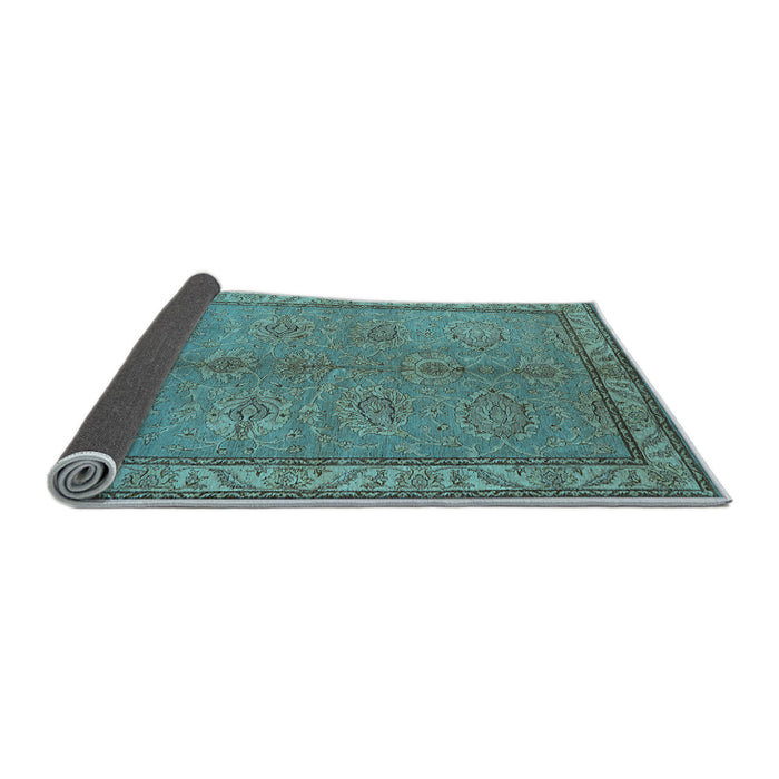 Sideview of Oriental Light Blue Industrial Rug, urb3081lblu
