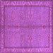 Square Oriental Purple Industrial Rug, urb3081pur