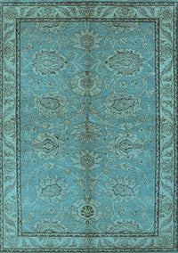 Oriental Light Blue Industrial Rug, urb3081lblu