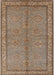 Mid-Century Modern Sienna Brown Oriental Rug, urb3081