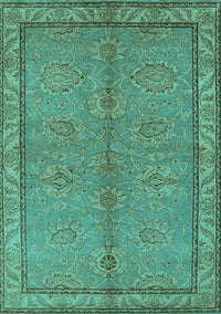 Oriental Turquoise Industrial Rug, urb3081turq