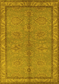 Oriental Yellow Industrial Rug, urb3081yw