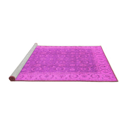 Sideview of Machine Washable Oriental Pink Industrial Rug, wshurb3082pnk