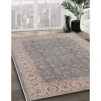 Mid-Century Modern Rose Purple Oriental Rug, urb3082