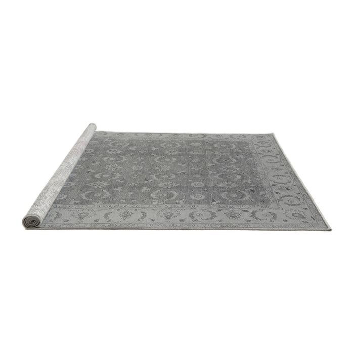Sideview of Machine Washable Oriental Gray Industrial Rug, wshurb3082gry