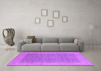 Machine Washable Oriental Purple Industrial Rug, wshurb3082pur