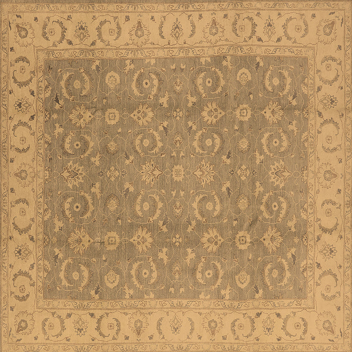 Square Oriental Brown Industrial Rug, urb3082brn