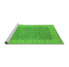 Sideview of Machine Washable Oriental Green Industrial Area Rugs, wshurb3082grn