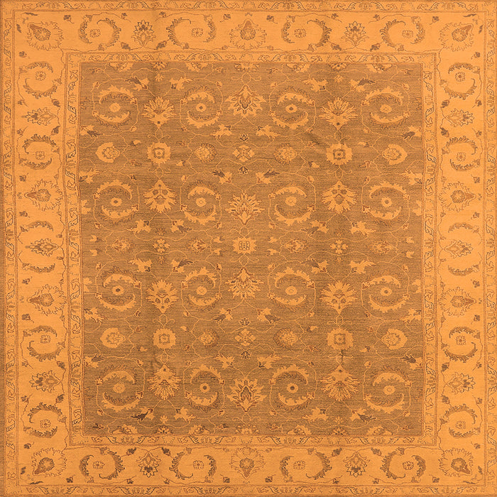 Square Oriental Orange Industrial Rug, urb3082org
