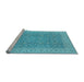 Sideview of Machine Washable Oriental Light Blue Industrial Rug, wshurb3082lblu