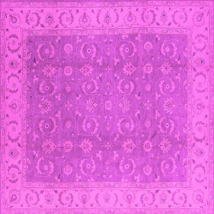 Square Machine Washable Oriental Pink Industrial Rug, wshurb3082pnk