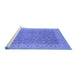 Sideview of Machine Washable Oriental Blue Industrial Rug, wshurb3082blu