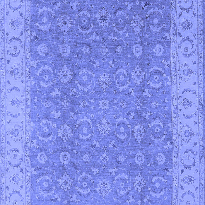 Machine Washable Oriental Blue Industrial Rug, wshurb3082blu