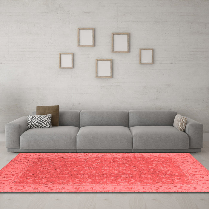 Industrial Red Washable Rugs