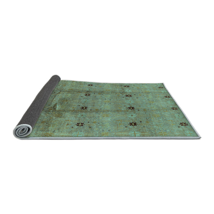 Sideview of Oriental Light Blue Industrial Rug, urb3083lblu
